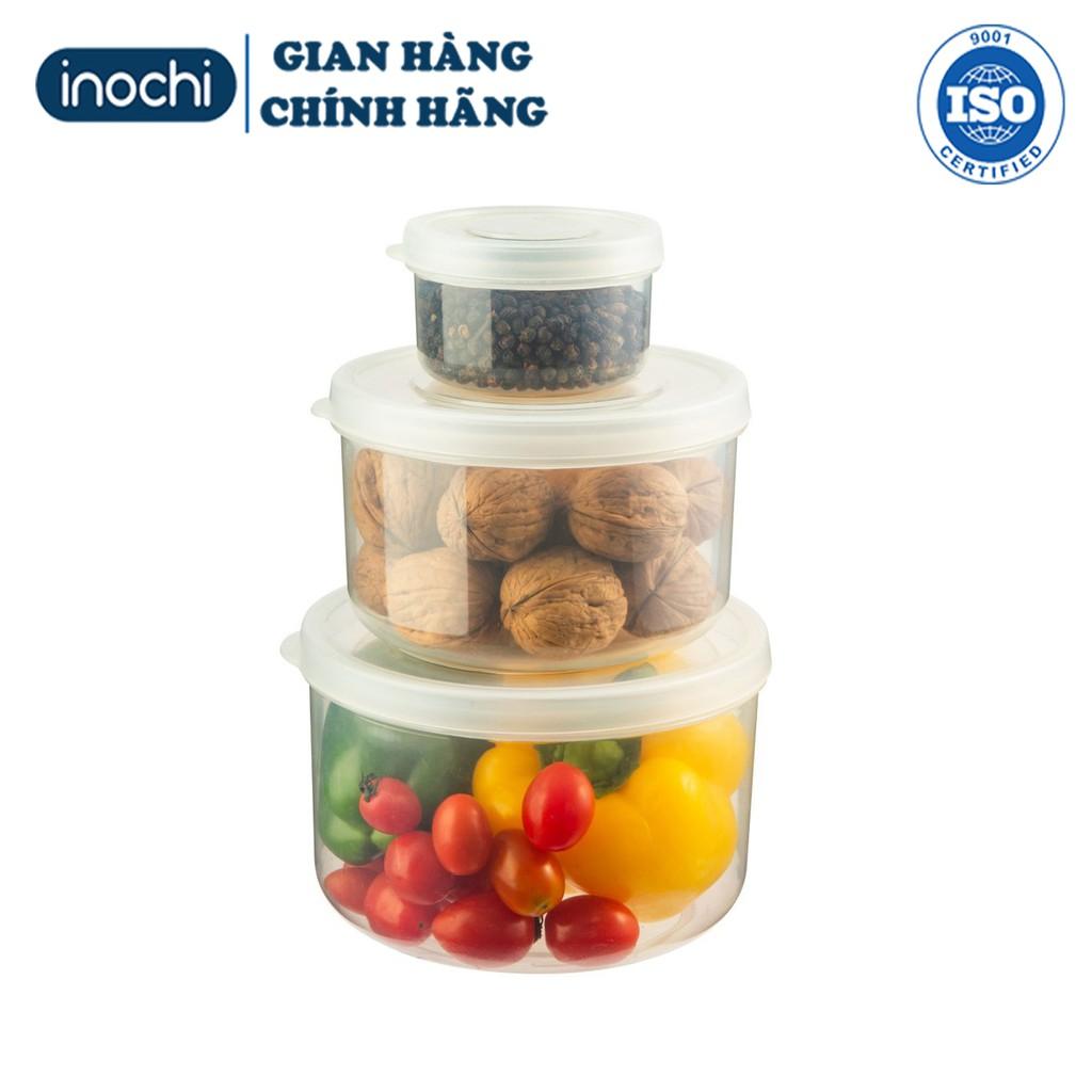 Hộp Nhựa Đựng Thức Ăn -Hokkaido Tròn INOCHI Nhựa Cao Cấp Trong Suốt 750-1500-2500ml BOTPTL