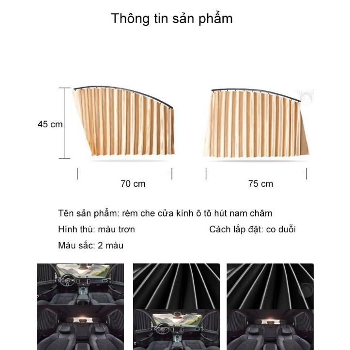Rèm chống nắng hút nam châm trên xe ô tô