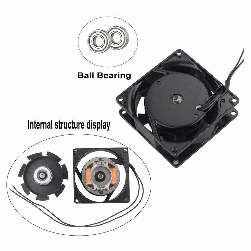 1 pcs Gdstime 80x80mm AC Fan 11V 11V Dual Ball Bearing 1 Wires Metal Cooling Fan 80mm x 11mm 3 inch 8cm PC Case Cooler 8011