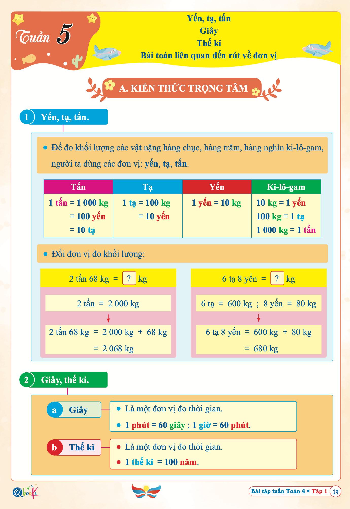 Sách Bài Tập Tuần Toán 4 - Tập 1 - Cánh Diều (1 cuốn) - Bản Quyền