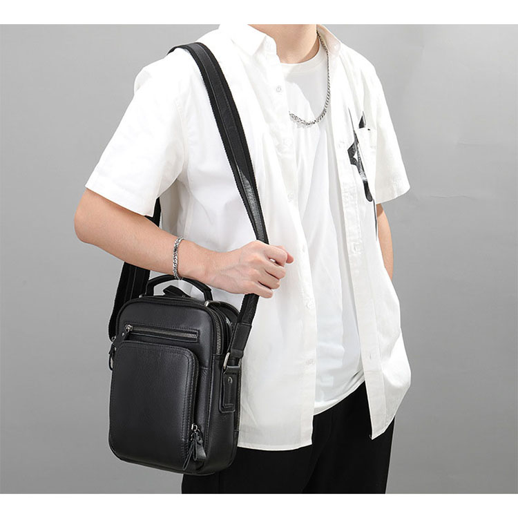 Túi đeo chéo nam BHM6014 chuẩn da bò thật
