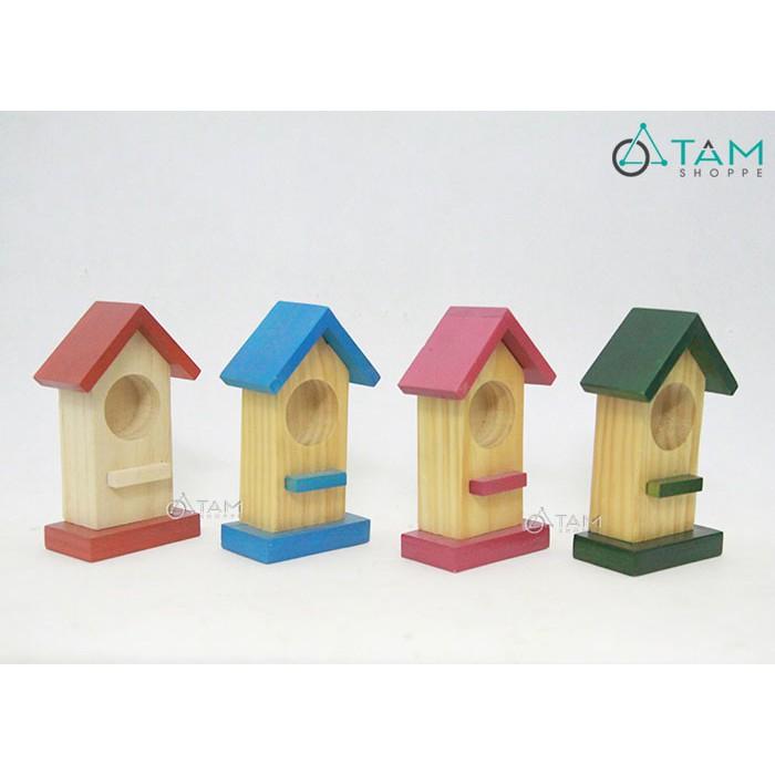 Nhà chim gỗ nhỏ trang trí 18cm