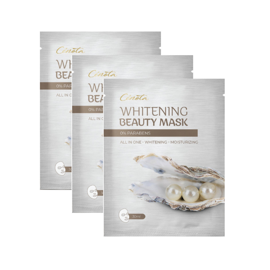 Combo 3 Mặt Nạ Dưỡng Trắng Da Nâng Cơ Cenota Whitening Beauty Mask