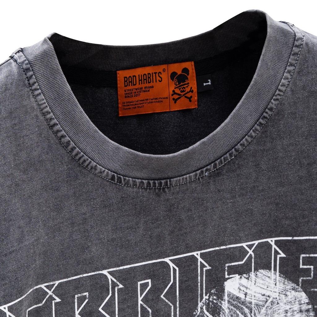 Áo thun tay lỡ unisex BH Terrified đầy đủ tem cổ tag tay Hany shop