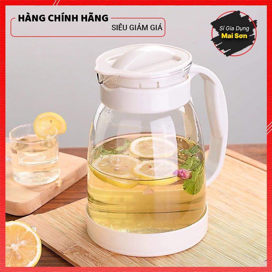 Bình Thủy Tinh Đựng Nước Cao Cấp Chất Liệu Quai Cầm Bằng Nhựa Siêu Bền Thiết Kế Đẹp Và Sang Trọng Dung Tích 2000ML