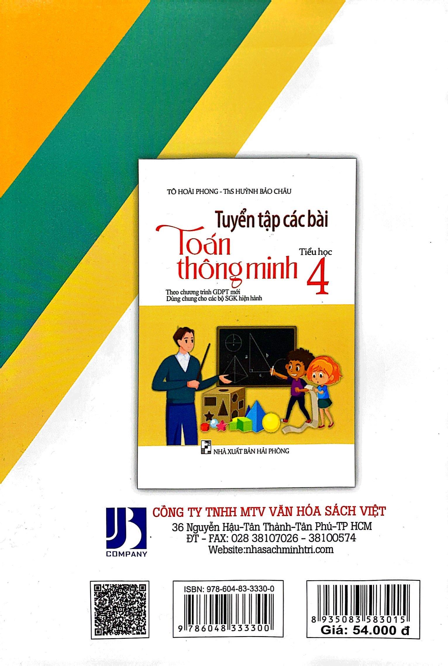 Tuyển Tập Các Bài Toán Thông Minh 4 (Theo Chương Trình Giáo Dục Phổ Thông Mới)