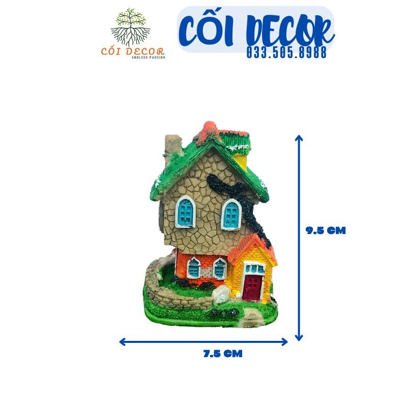 Mô hình ngôi nhà lâu đài,biệt thự nhiều màu sắc trang trí tiểu