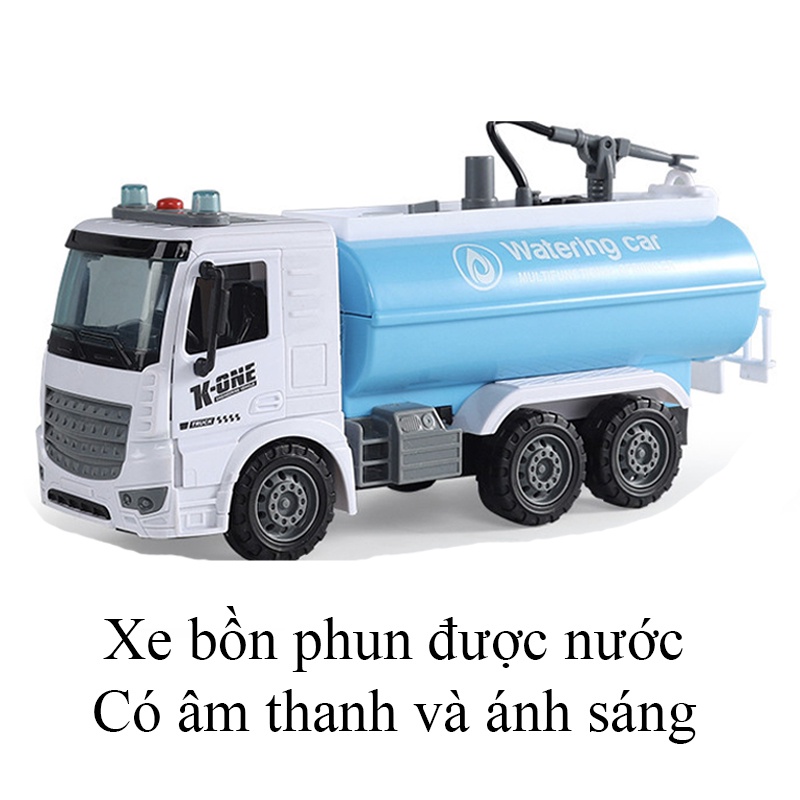 Đồ chơi xe bồn phun được nước KAVY có nhạc và đèn chạy đà kích thước lớn