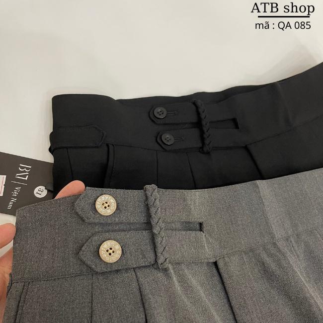 Quần tây cạp cao nam atbshop mã sp QA085 màu đen.xám thiết kế trẻ trung tôn dáng chất liệu vải đẹp co giãn