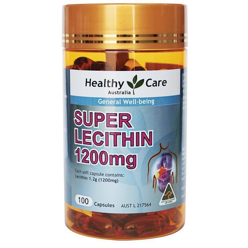 Tinh chất mầm đậu nành Health care Super lecithin 1200mg 100 viên Nhập Khẩu Úc