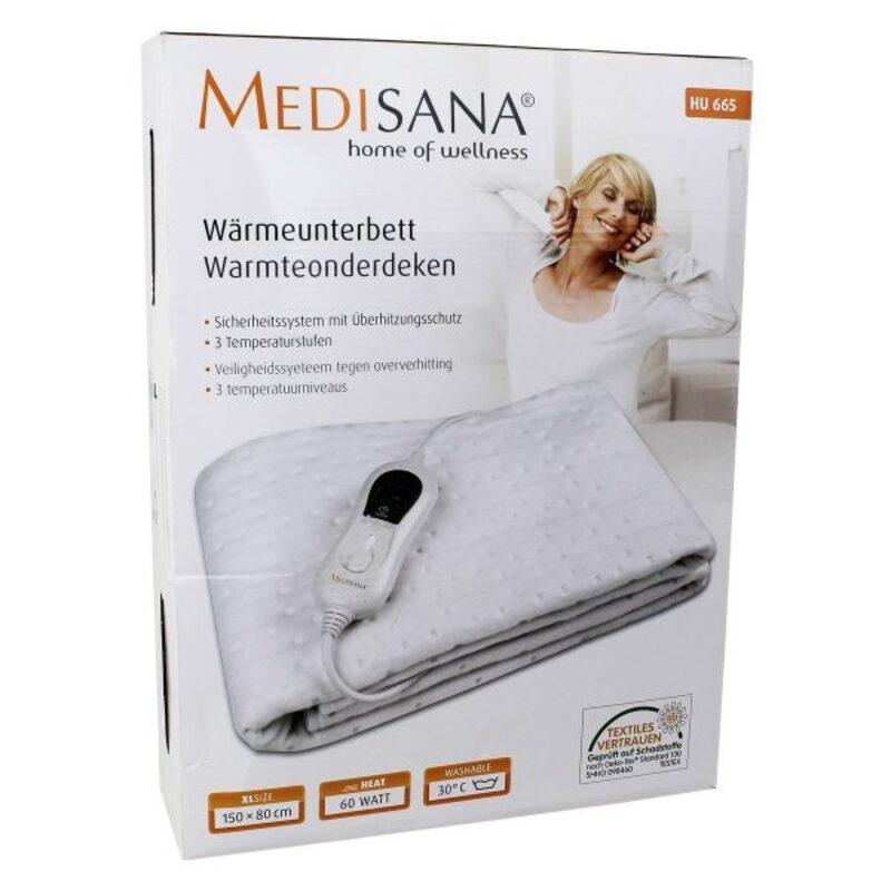 Đệm Điện Sưởi Ấm Medisana HU 674, Nệm Thảm Sưởi Điện Size 1.5*0.8m, Công Suất 60W, Electric Heating Blanket, Nhập Đức