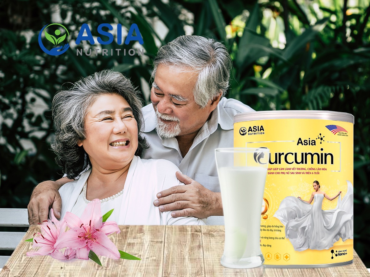 Sữa bột dinh dưỡng Asia Curcumin Asia Nutrition tác dụng giúp làm lành vết thương, chống lão hóa hiệu quả