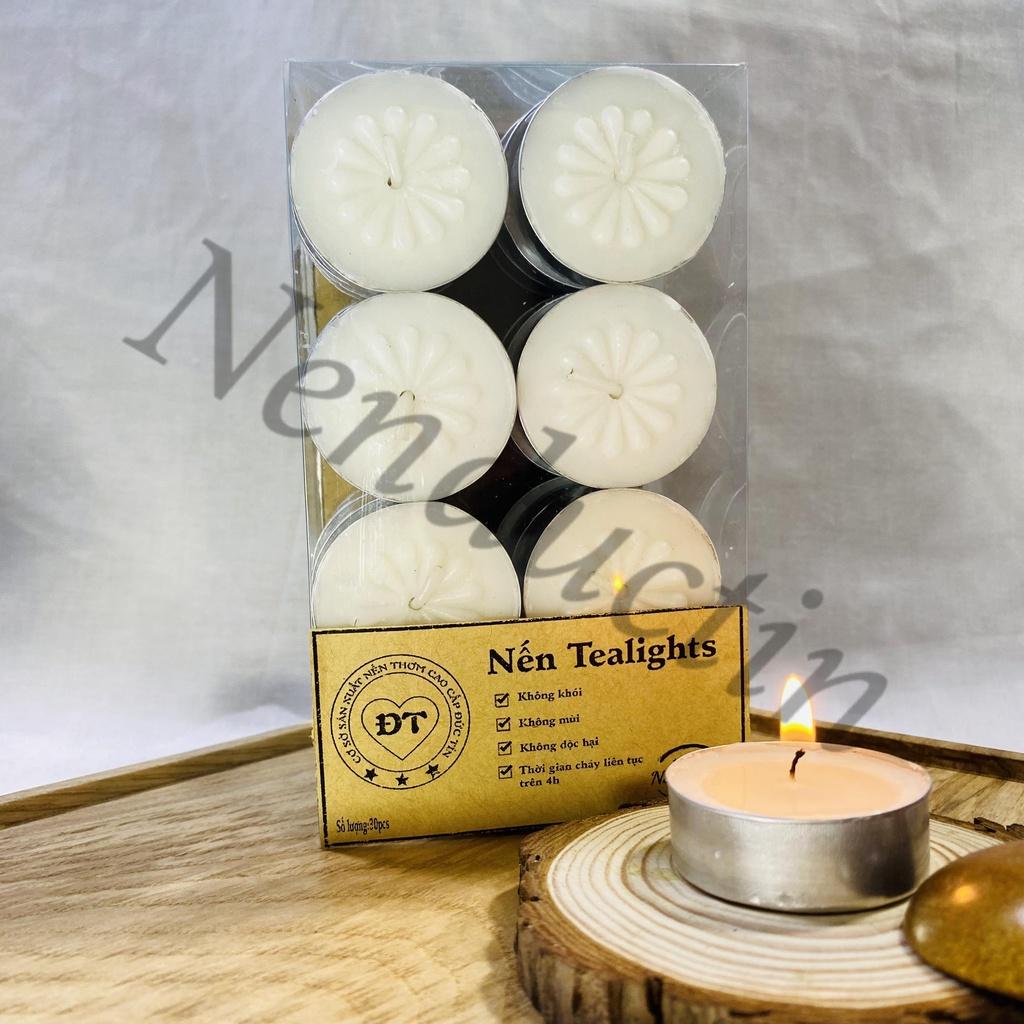 Tealight 30 viên cao cấp cháy trong trên 4h không khói an toàn cho sức khỏe