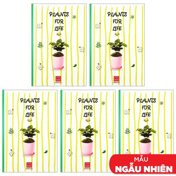 Combo 5 Vở Plants For Life - Kẻ Ngang 120 Trang - Hồng Hà 1416 (Mẫu Màu Giao Ngẫu Nhiên)