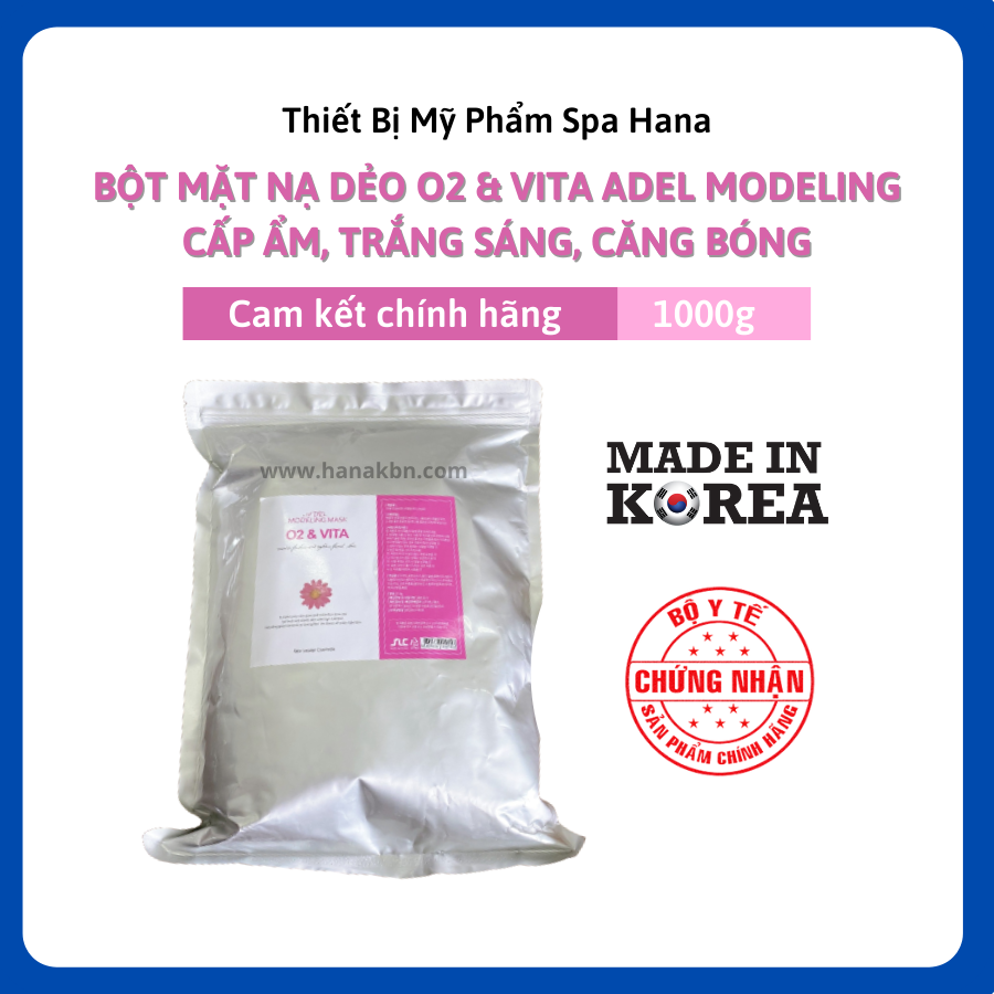 Mặt Nạ O2 &amp; Vitamin - Mặt Nạ Bột Dẻo Adel Mask Hàn Quốc (Hàng Chính Hãng)