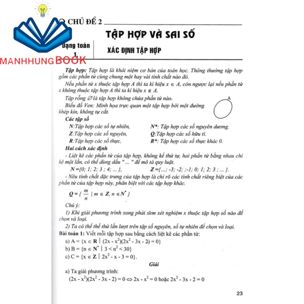 sách - phương pháp giải các chủ đề căn bản đại số 10 ( biên soạn theo chương trình giáo dục phổ thông mới)