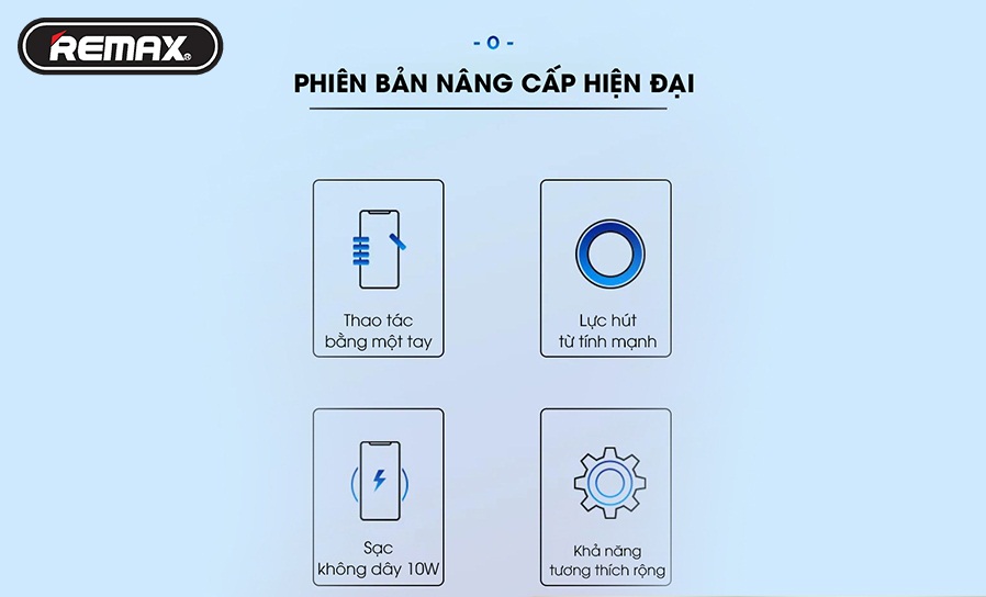 Giá đỡ điện thoại trên ô tô Remax RM-C41 kiêm sạc không dây 10W - Hàng chính hãng