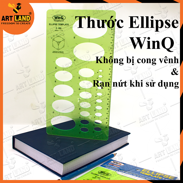 Thước vẽ Ellipse Template - WinQ E606