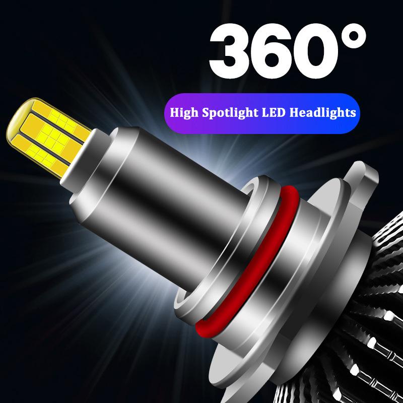 Khuyến mại mới 360 led đèn pha ô tô 6 mặt đèn led dạ quang xe hơi 4 mặt đèn pha led h11 đèn pha bán hàng trực tiếp