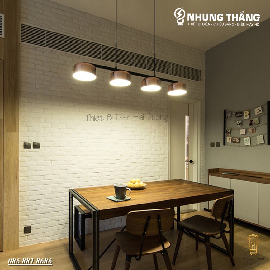 Đèn Thả 4 Chao Đui Đồng DGT-1501 - Xoay 90 Độ - Decor Trang Trí Nội Thất Sang Trọng - Phong Cách Hiện Đại - Có Video