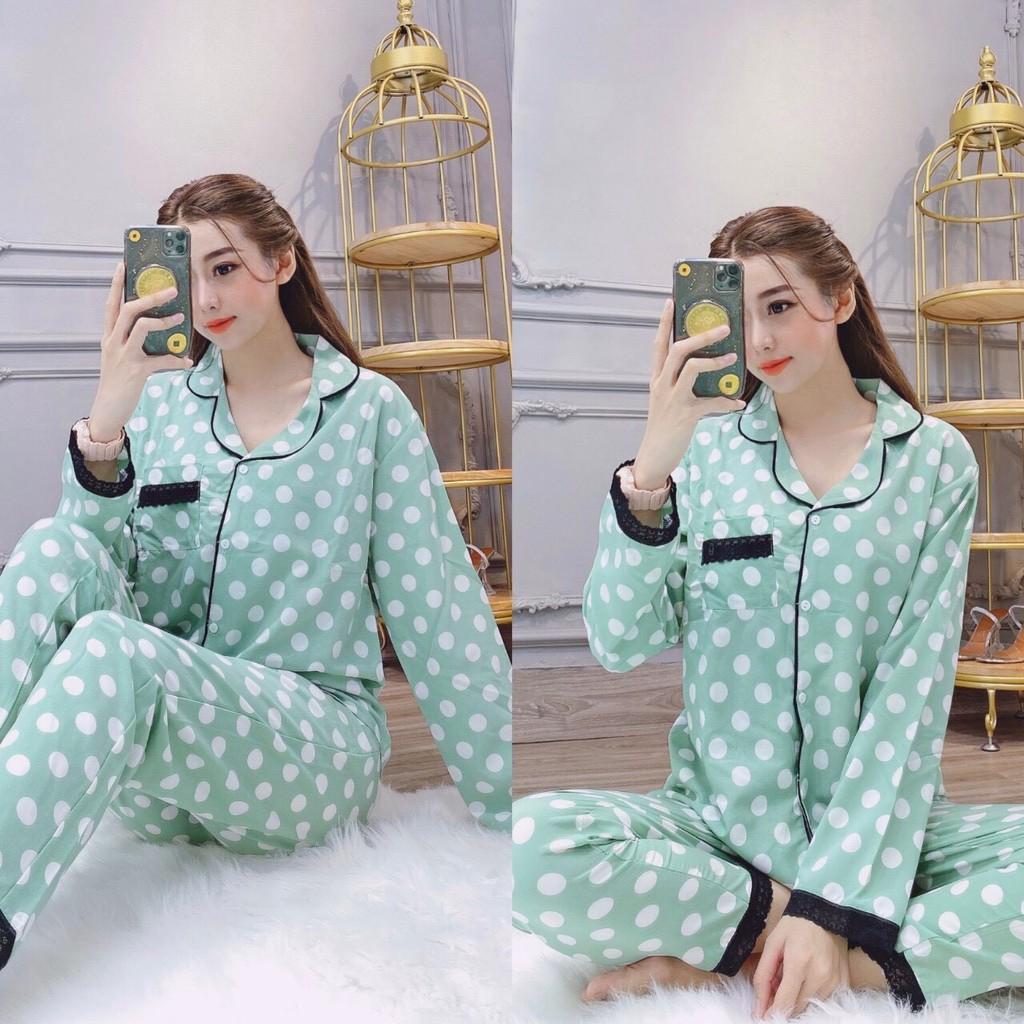 Set bộ pizama họa tiết chấm bi