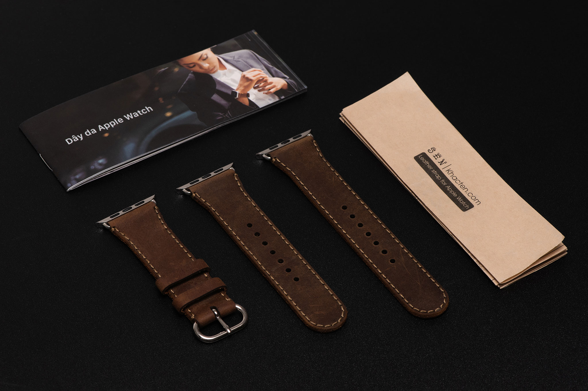Dây Da Cho Đồng Hồ Apple Watch Sen Sử Dụng Được Dưới Nước- 38/40MM