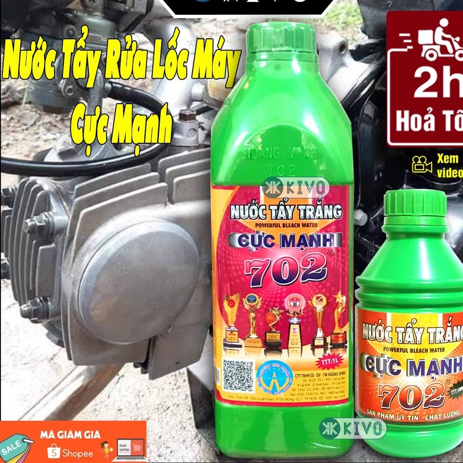 Tẩy Lốc Máy Cực Mạnh 702 1LÍT - Dung Dịch Tẩy Rửa Xe Máy Đa Năng - Tẩy Đầu Bò Kivo