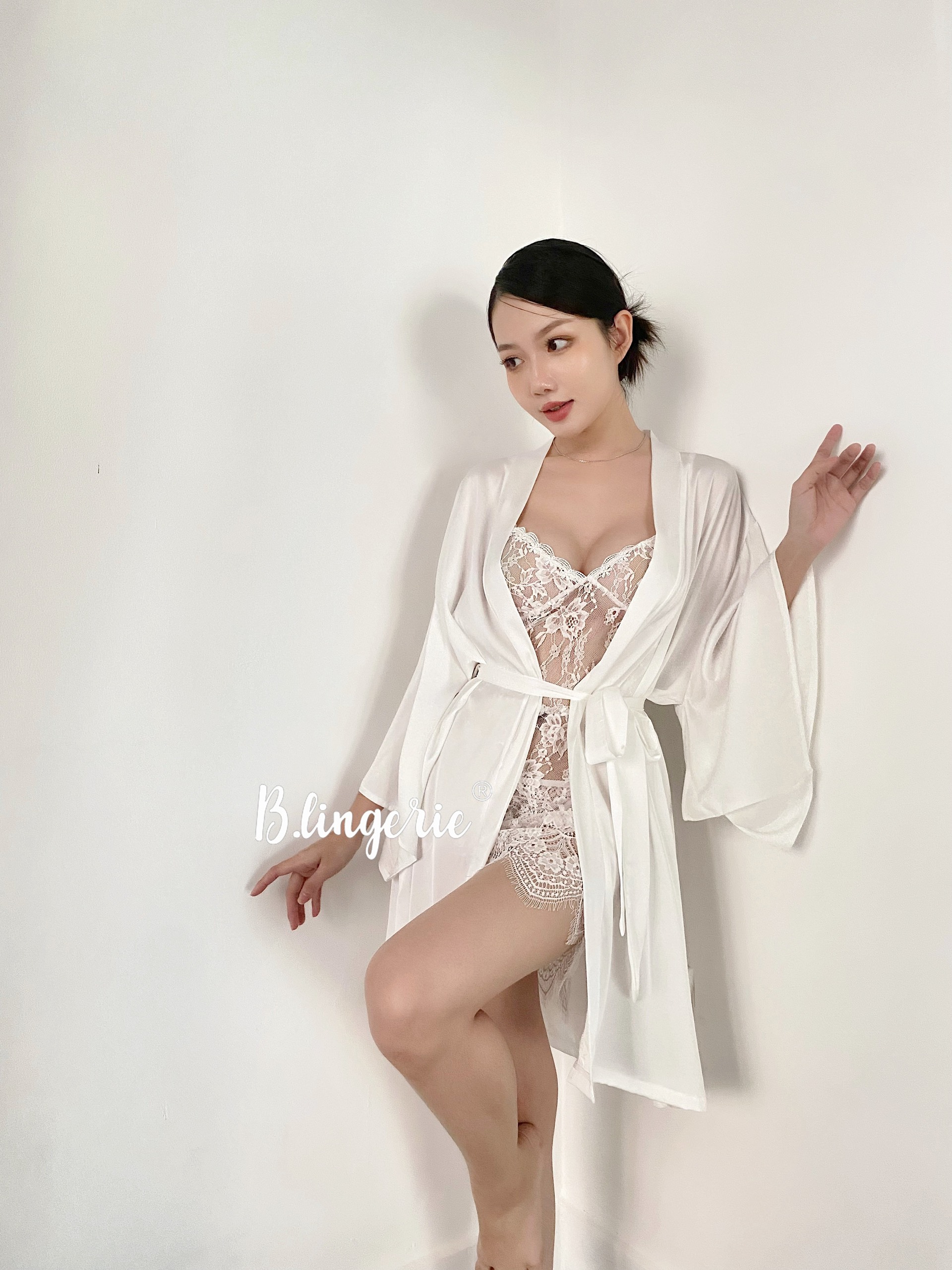 Váy Ngủ Ren Hoa Văn Sexy (Không kèm áo choàng) - B.Lingerie