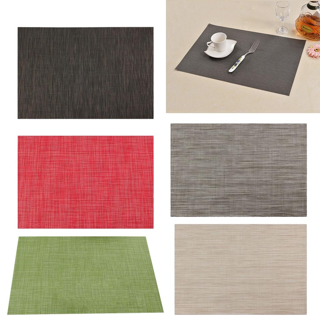 Home Dining Room Weave Woven Placemat Table Heat Insulation Place Mat