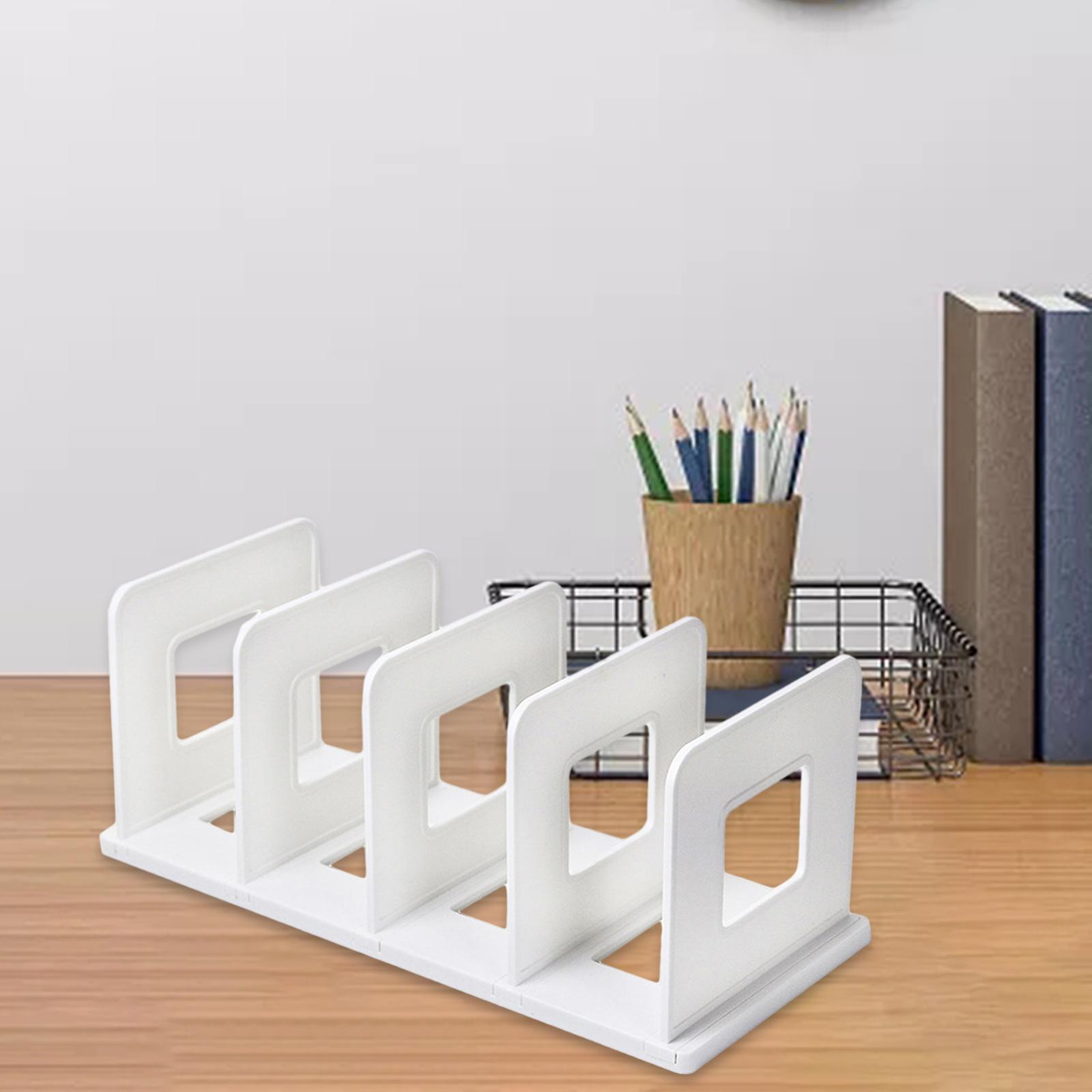 Desktop Book Organizer Book Stand Divider Table Book Ends Countertop Bookshelf for Home Office Books Holder Book Storage Rack