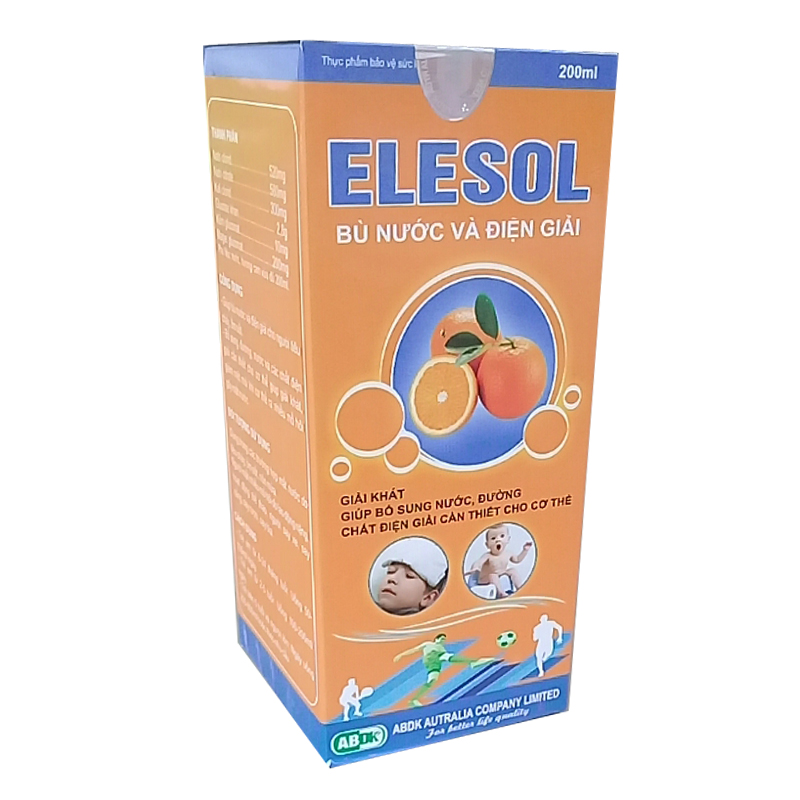 Thực phẩm bảo vệ sức khỏe Elesol: Bù Nước Và Điện Giải-Chai 200ml