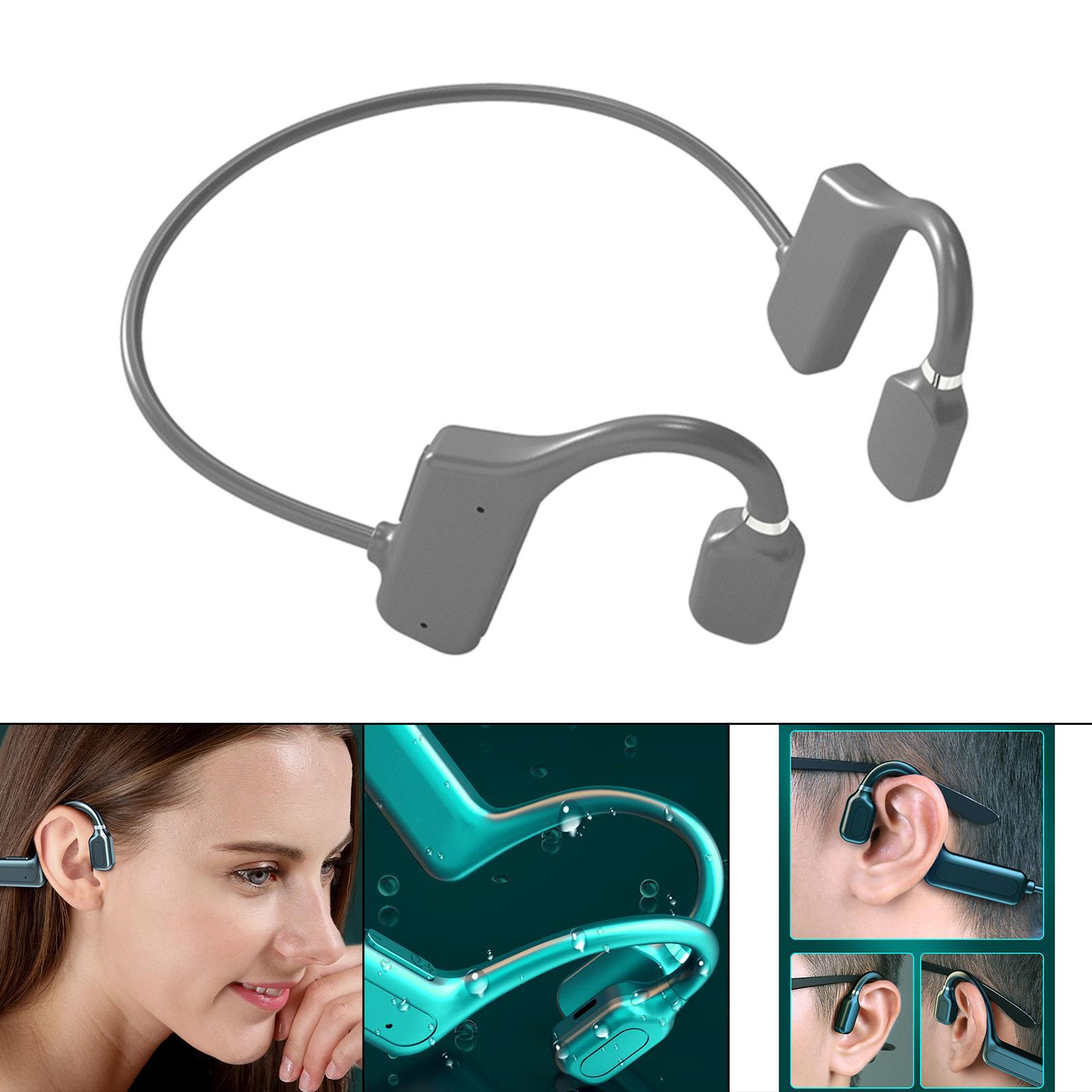 Bluetooth 5.1  Headphones Open-Ear Headset Waterproof Black