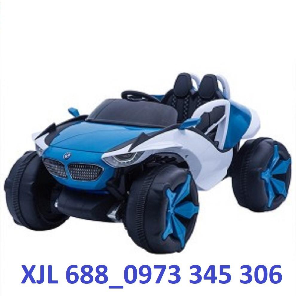 Ô tô điện trẻ em BABY-KID XJL-688 mẫu thể thao mới 4 động cơ siêu khỏe 2 ghế bình lớn 12V/7A - Bảo hành 6 tháng