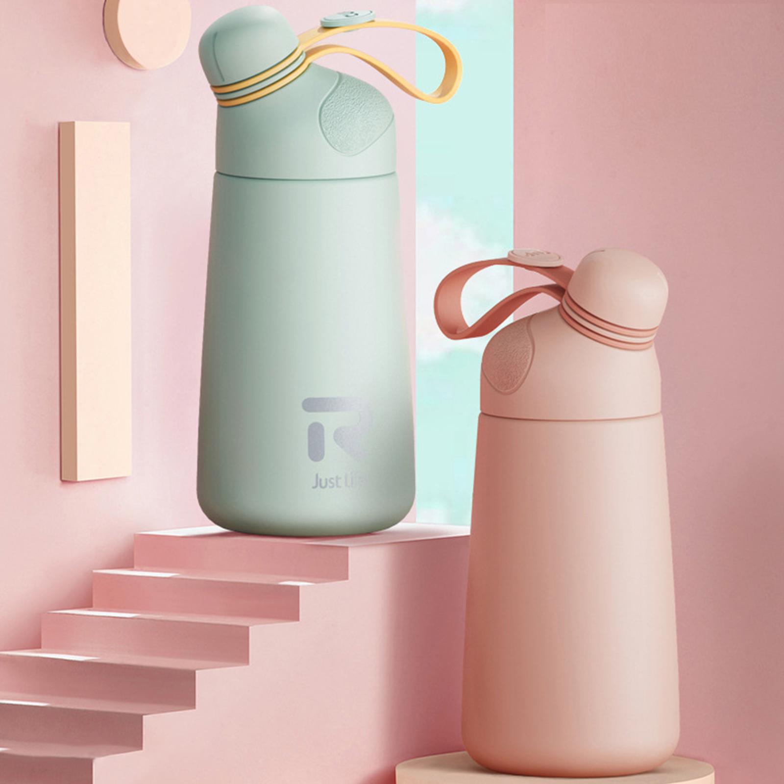 Bình Giữ Nhiệt 400Ml Kiểu Dáng Thể Thao Có Dây Đeo Chất Liệu Bằng Thép Không Gỉ Chống Rò Rỉ Insulated Water Bottle