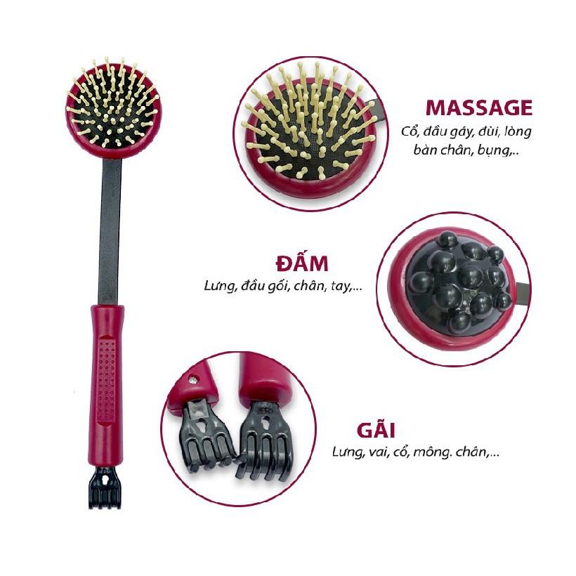 Gậy Massage Body Đập Rung 3IN1 Gãi Lưng, Massage Đầu, Đấm Bóp, Massa Đấm Lưng - Giảm Đau Nhức Nhanh Chóng MASA1007