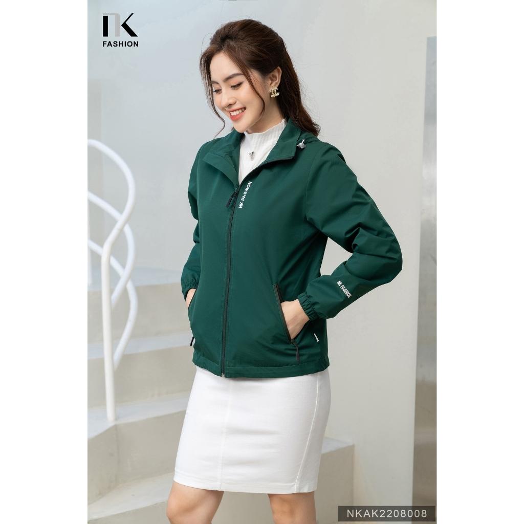 Áo Khoác Gió Nữ Cao Cấp NK FASHION Chất Liệu Nhập Hàn Không Nhăn, Chống Gió Tuyệt Đối NKAK2208008