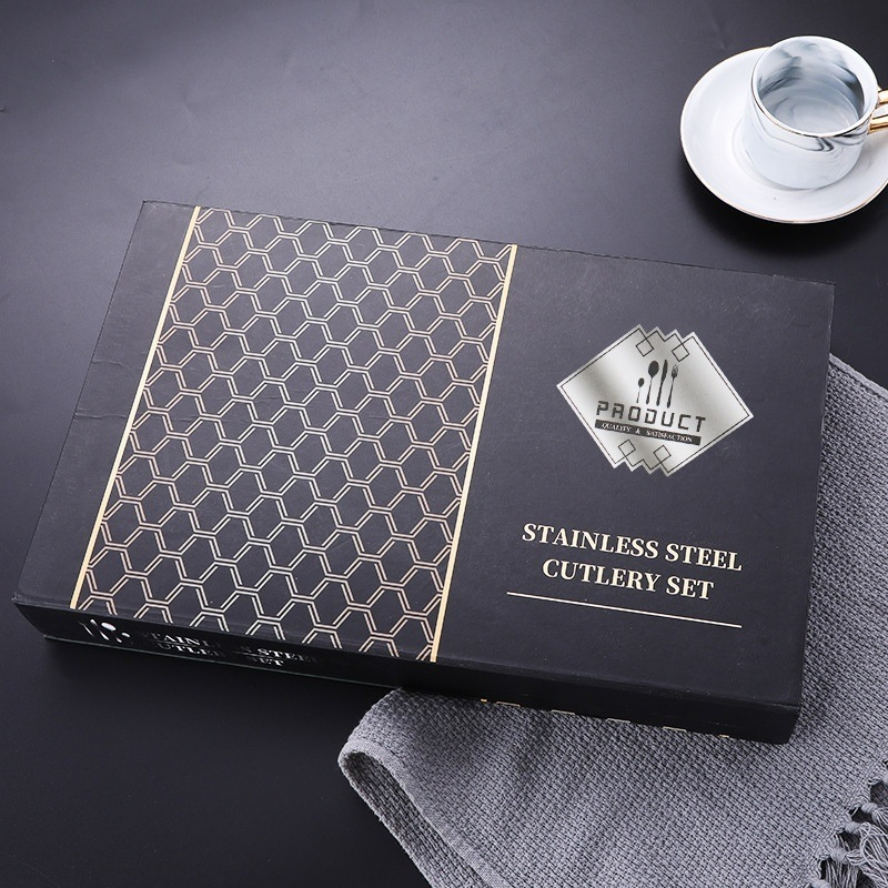 Bộ Dao Dĩa Thìa 24 Món - Bộ Dụng Cụ Ăn Bít Tết Sang Trọng Cao Cấp Kèm Hộp Đựng