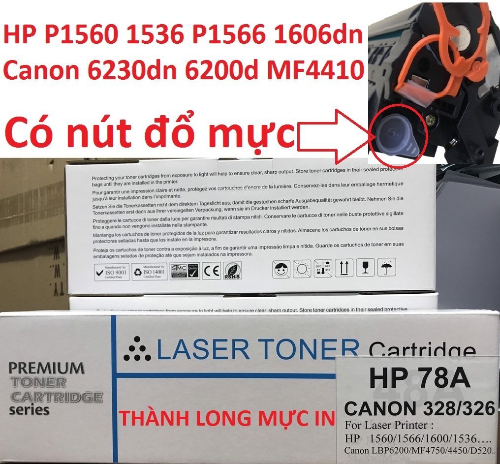 Hộp mực in 78A dành cho máy in HP M1536dnf, P1606DN, P1566 Hàng chính hãng Alpha Cartridge