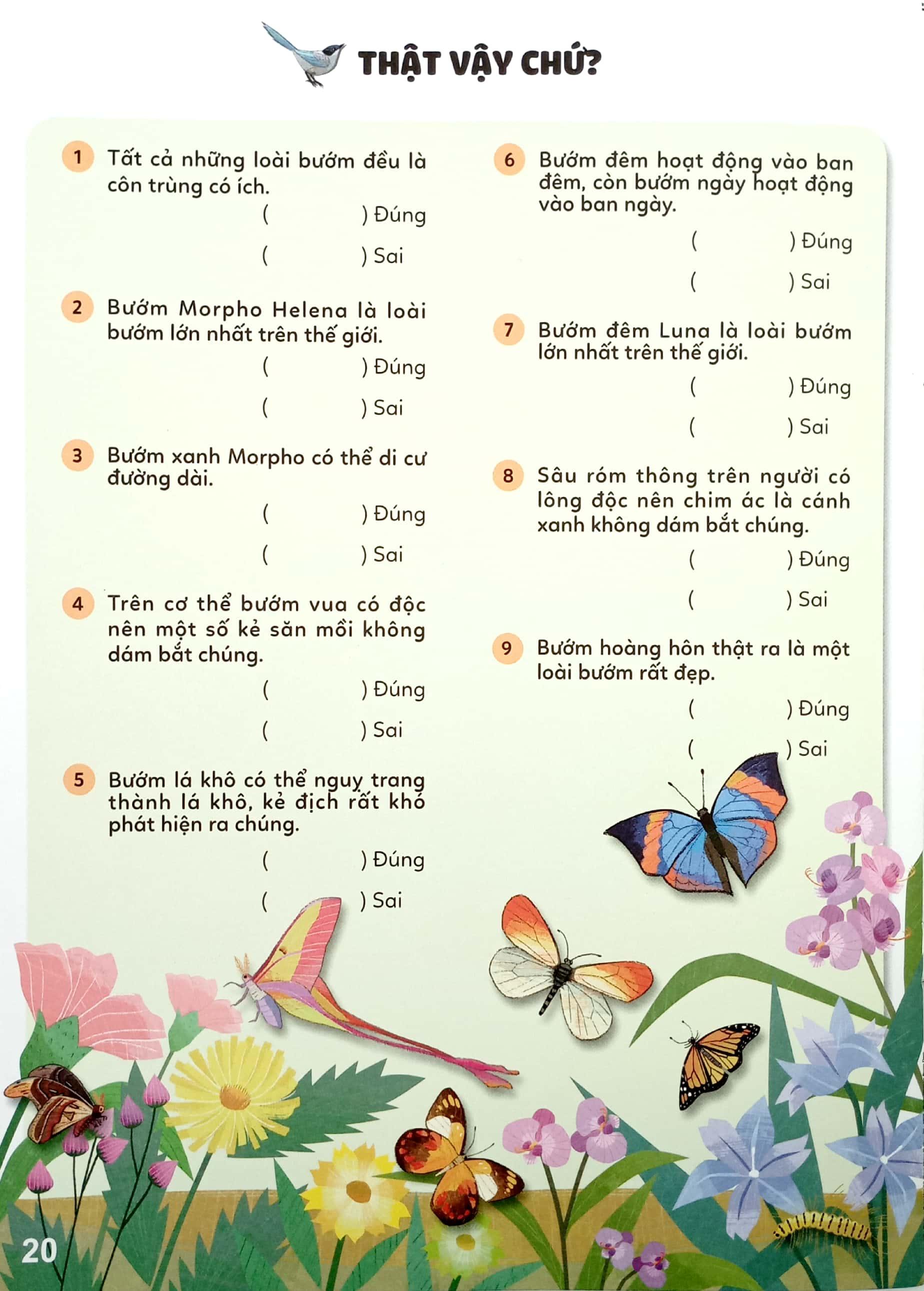 Sticker Bước Vào Thế Giới Thiên Nhiên Kỳ Thú - Tập 2 - Bướm Ngày Và Bướm Đêm