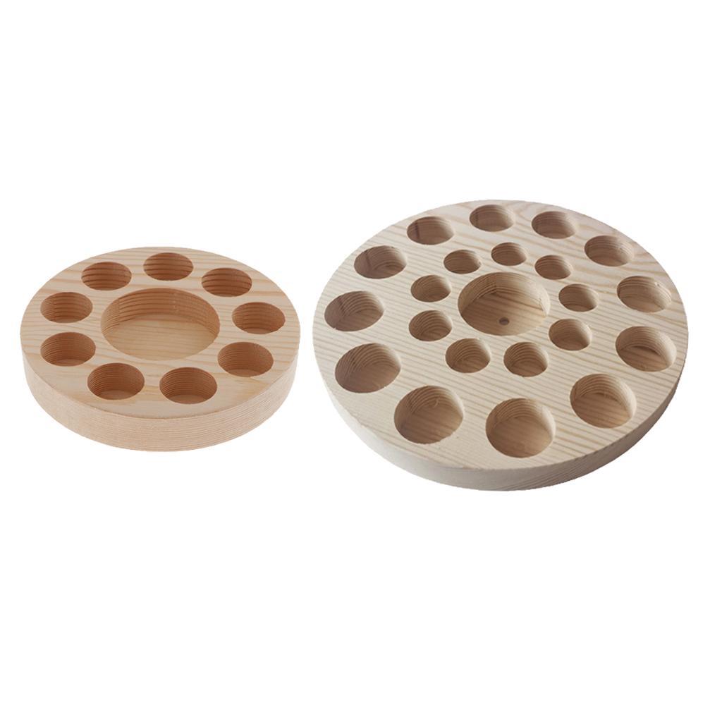 2Set Essential Oil Storage Box Wooden Aromatherapy Organizer Display Holder Tray