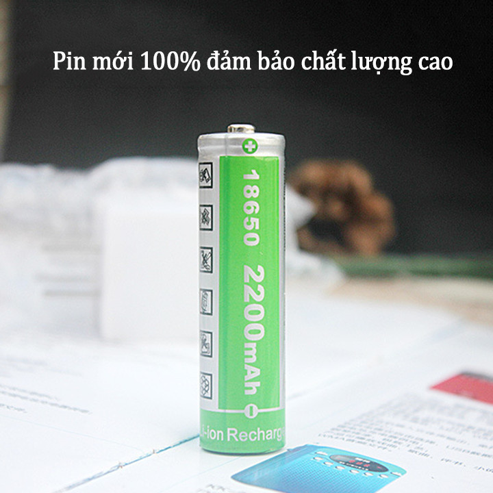 Pin sạc Lithium 18650 4.2V dùng cho loa nghe đài, loa nghe kinh phật 2200mAh