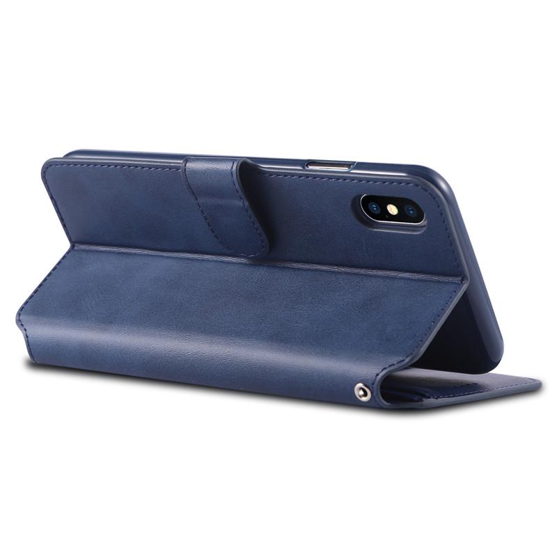Bao Da Nắp Gập Phong Cách Retro Có Ngăn Đựng Thẻ Cho Iphone 11 12 Pro Mini Xr Xs Max