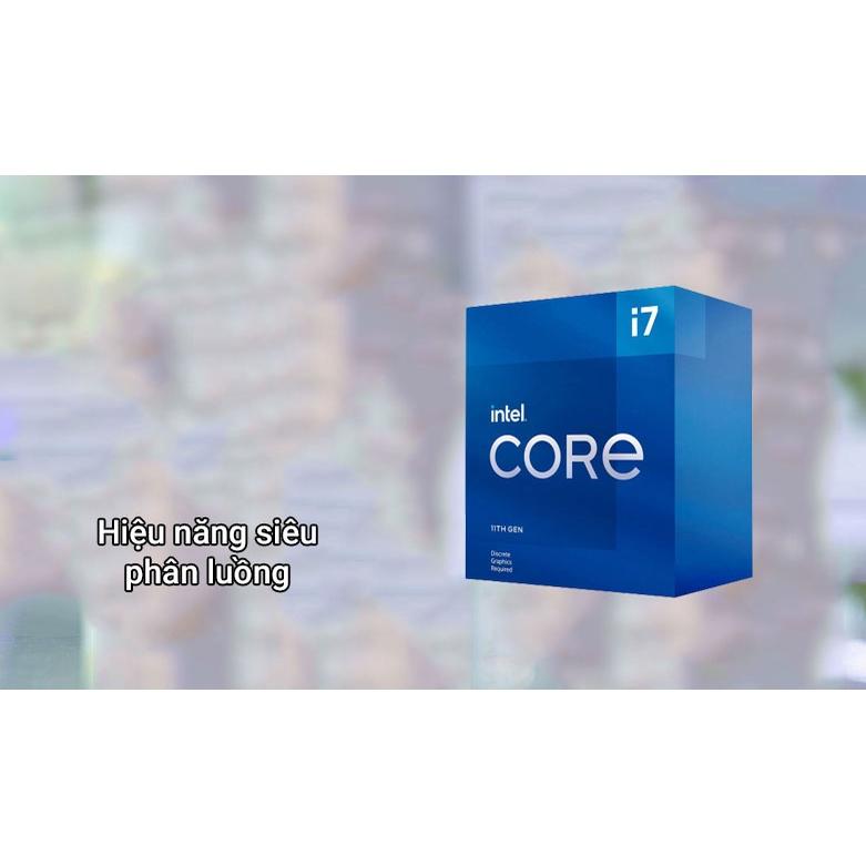 CPU i7-11700F (2.5GHz turbo up to 4.9Ghz, 8 nhân 16 luồng, 16MB Cache, 65W) - Socket LGA 1200 - Hàng Chính Hãng