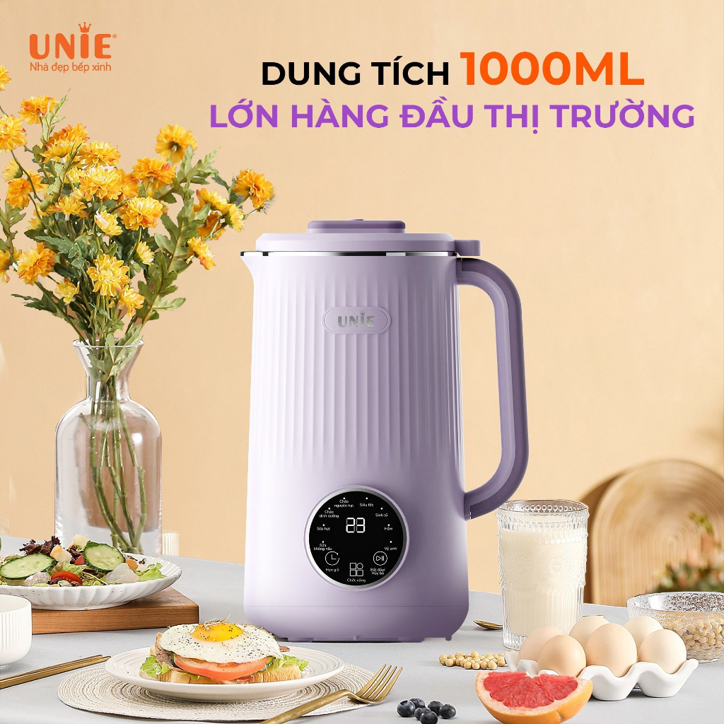 Máy Xay Nấu Đa Năng Unie UMB10, Lưỡi Dao Inox 8 Cánh, 1000W-1.0Lit, Hàng Chính Hãng