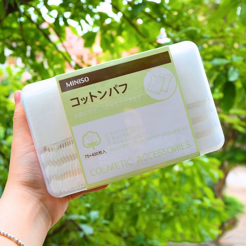 Hộp bông tẩy trang Miniso 2in1 475 miếng