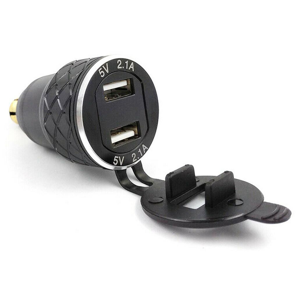 2.1A Voltage Display 2 USB Charger For Motorcycle