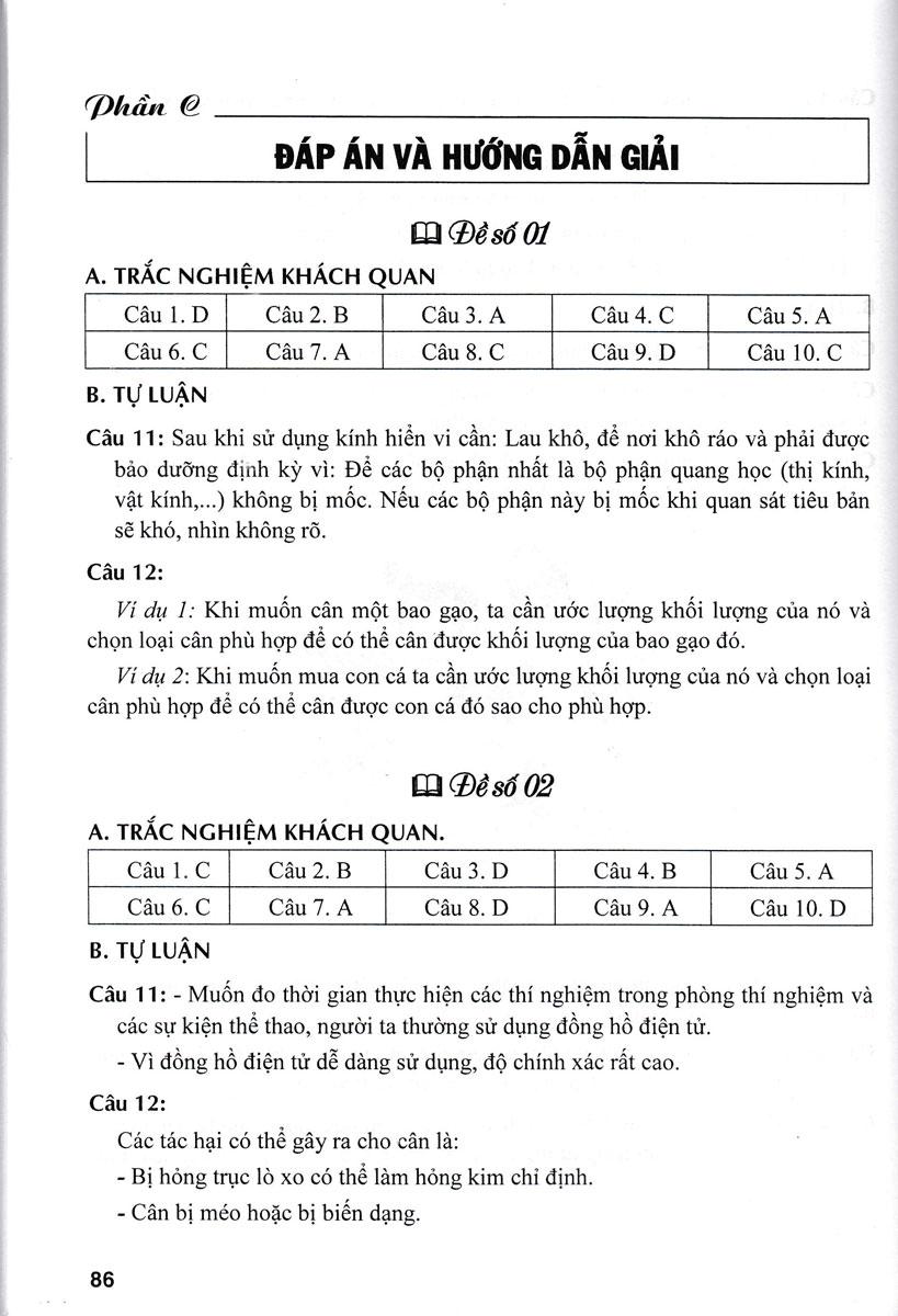 Sách – Đề Kiểm Tra Khoa Học Tự Nhiên 6