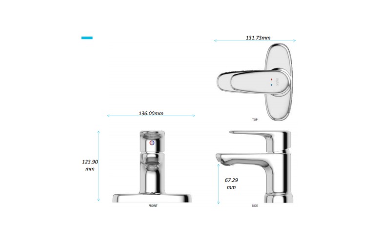 Vòi chậu 3 lỗ nóng lạnh Inax LFV-1111S