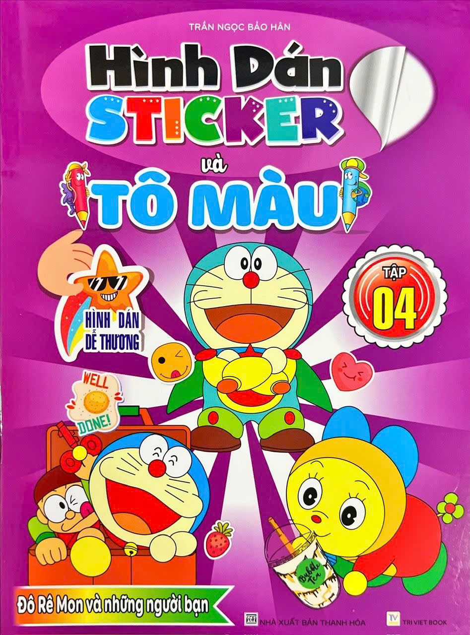 Bộ Sách Hình Dán Sticker Và Tô Màu