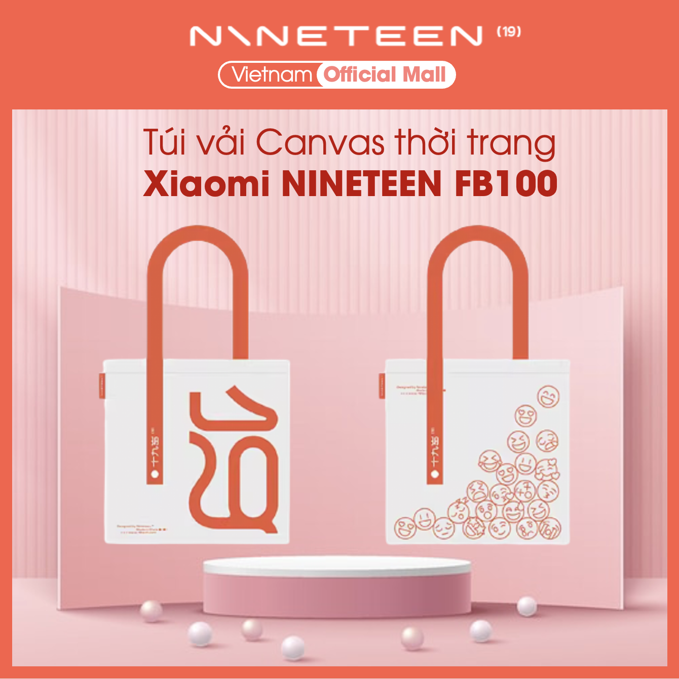 Túi vải Canvas thời trang Xiaomi NINETEEN FB100